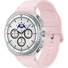Galaxy Watch8 Classic | 46 мм | White | Sport/Pink | S/M, Размер: 46 мм, Цвет: White, Тип ремешка: Sport, Цвет ремешка: Pink, Размер ремешка: S/M, Подключение часов: Bluetooth / Wi-Fi